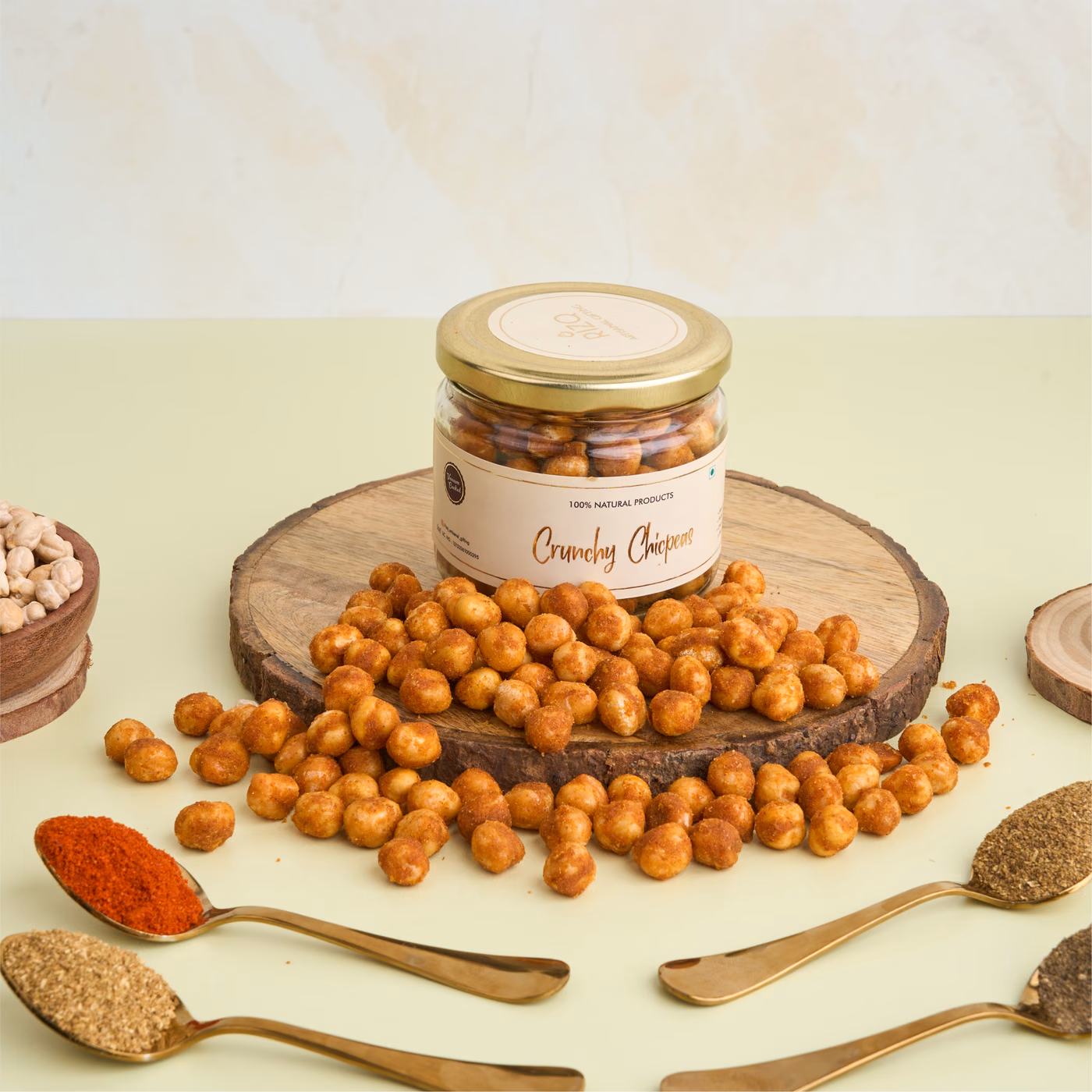 Crunchy chickpeas jar
