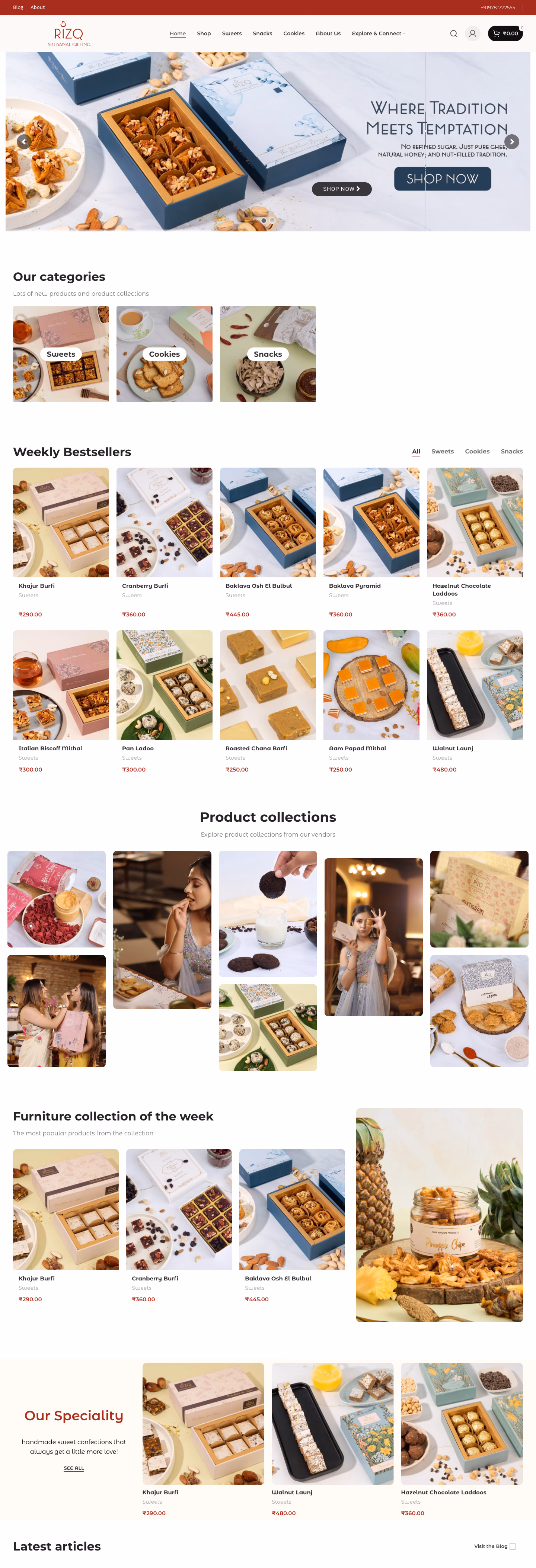 rizqartisanal.com home page